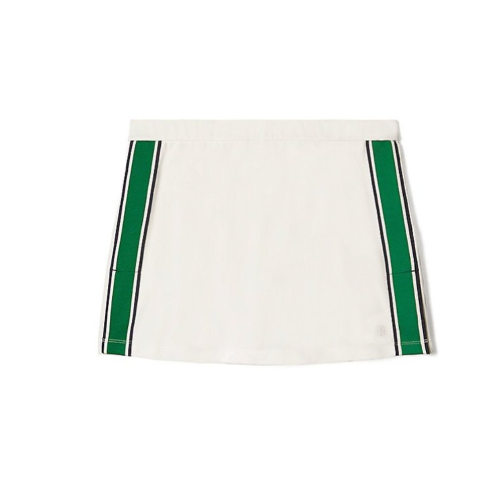 TORY SPORT - TECH PIQUE SIDE-SLIT TENNIS SKIRT